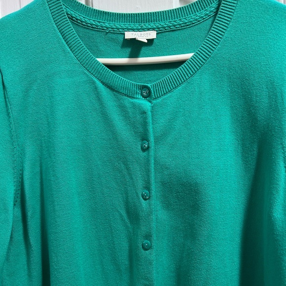 Talbots Vibrant Teal Knit Cardigan 2X - Picture 3 of 9